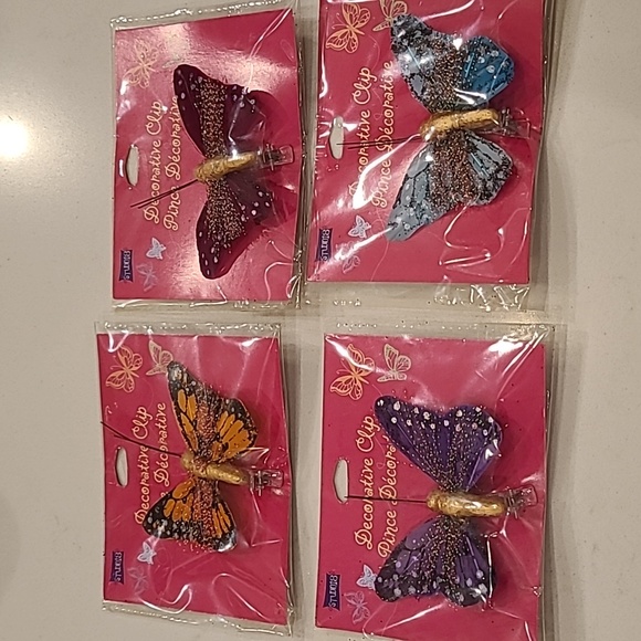 Decorative Butterfly Craft Clips - Picture 1 of 5